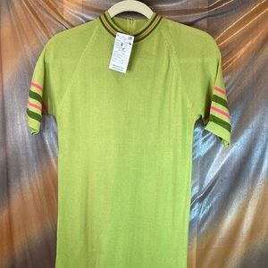 Vintage 1960’s olive sweater dress. Found in locked suitcase from 60’s 32” chest